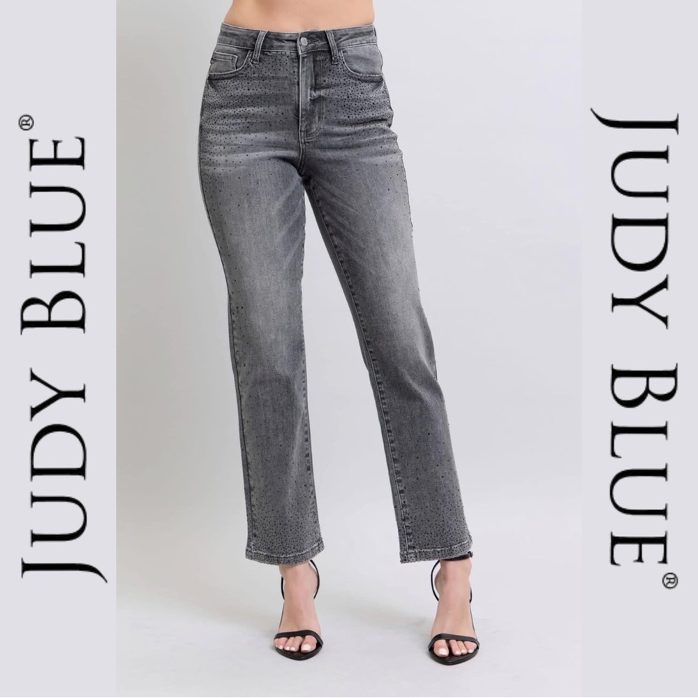 🌟NEW!!🌟 JUDY BLUE | High Waist Rhinestone Straight - Style #88919